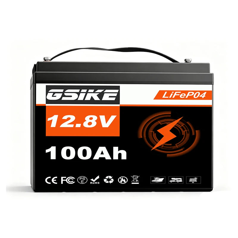 [0% Vat] GSIKE Power 12.8V 100AH Lithium Energy Storage Battery for Solar Power System